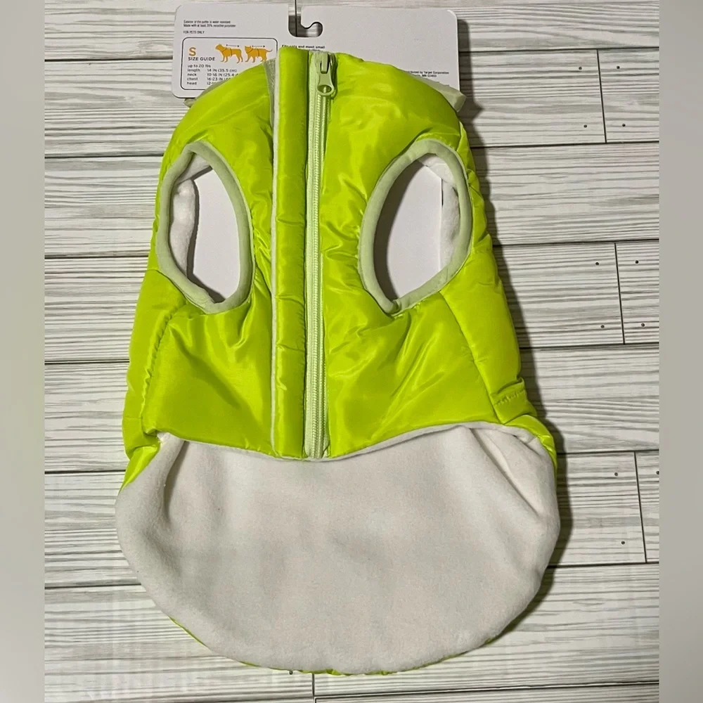 NWT Boots & Barkley Bright Green Puffer Vest for Pets. Size Small. - Picture 3 of 6